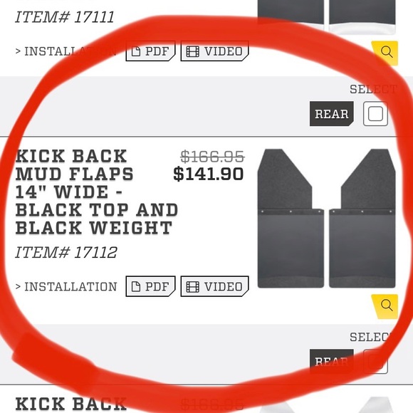 KICK BACK MUD FLAPS 14" WIDE - Picture 2 of 5